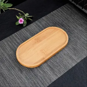 Natural Bamboo Oval Tray, Multi-Purpose Serving Platter, Salad Serving Plates for Steak Salad Snacks Breakfast Afternoon Tea, High-Quality Style Kitchenware