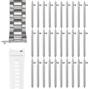 30 count Stainless Steel Watch Replacement Band Pins Quick Release Spring Bars Watch Pins Strap Link Pin for Quick Release Watchbands (20, 22, 24 mm)