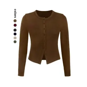 Women's Striped Cardigan Inner Layer, Elegant Fitted Design, Suitable for Office & Casual Wear, All Season Fashionable Outerwear