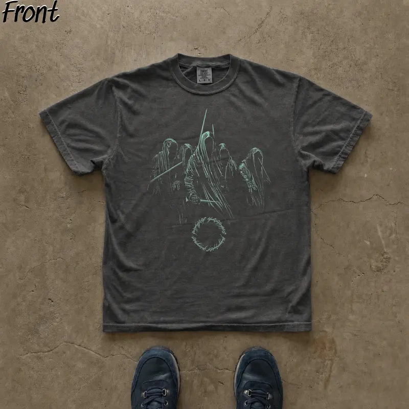 Gildan Men's Lord of the Rings Nazgul Graphic T-Shirt - High-Quality Print Cotton Crew Neck, Casual Comfy Streetwear, Lightweight Short-Sleeve Mens Tops, All Seasons, Cold Wash Friendly