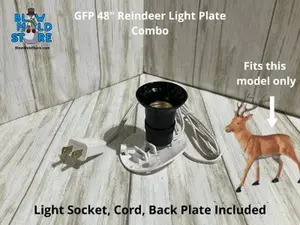Factory General Foam (GFP) Reindeer Blow Mold Backplate & Cord