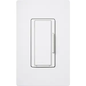 Lutron Maestro Companion Dimmer Switch for RA3/RA2 Select, Multi-Location Remote Dimmer, 120V, Not For Stand-Alone Use, RD-RD-WH, White