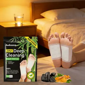 Foot Detox Patches for Stress Relief. Toxin Removal & Better Sleep | Natural Deep Cleansing 40pcs Pads Treatment Therapeutic Herbal Extracts Herbal Cleanse Herbal Extracts Healthcare Fitness Therapy Solution Wellness.