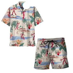 Hazbin Hotel Charlie Morningstar Summer Hawaiian Shirts With Shorts, Bright Hawaiian Shirt for Men, Fun Comfortable and Breathable, Tropical Clothing Perfect Present for Him, for Birthday's, Father's Day, Christma's and Summer Getaways