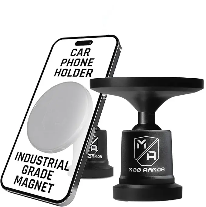 MobNetic Maxx .MS | Non-Charging MagSafe Magnetic Phone Mount Cellphone Car Holder Aluminium