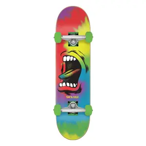 8.00in Full Big Mouth Tie Dye Santa Cruz Complete Skateboard
