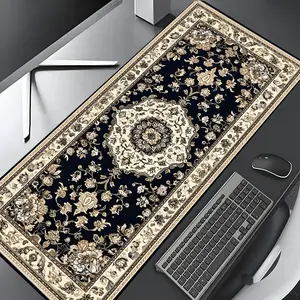 Vintage Floral Pattern Mouse Pad, Rectangle Gaming Mouse Pad, Non-slip Rubber Pad, Decorative Mouse Mat for Home Office, Desk Pad
