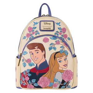 Sleeping Beauty Princess Aurora & Prince Phillip Floral Mini Backpack