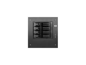 iStarUSA S-35-DE4BK Black Aluminum / Steel Tower Compact Stylish 4 x 3.5" Hotswap Trayless mini-ITX Tower - Black HDD Handle