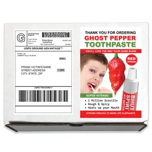 Ghost Pepper Toothpaste Prank Mail Gag Box Sent Directly to your Recipient - 100% Anonymously!