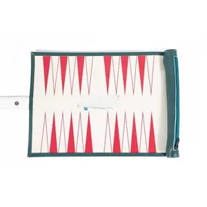 Aspen Leather Backgammon Board - Premium Eco-Leather, Lightweight, Rollable, Cozy Elegance, 10" x 14" Size, Perfect for Winter Gatherings