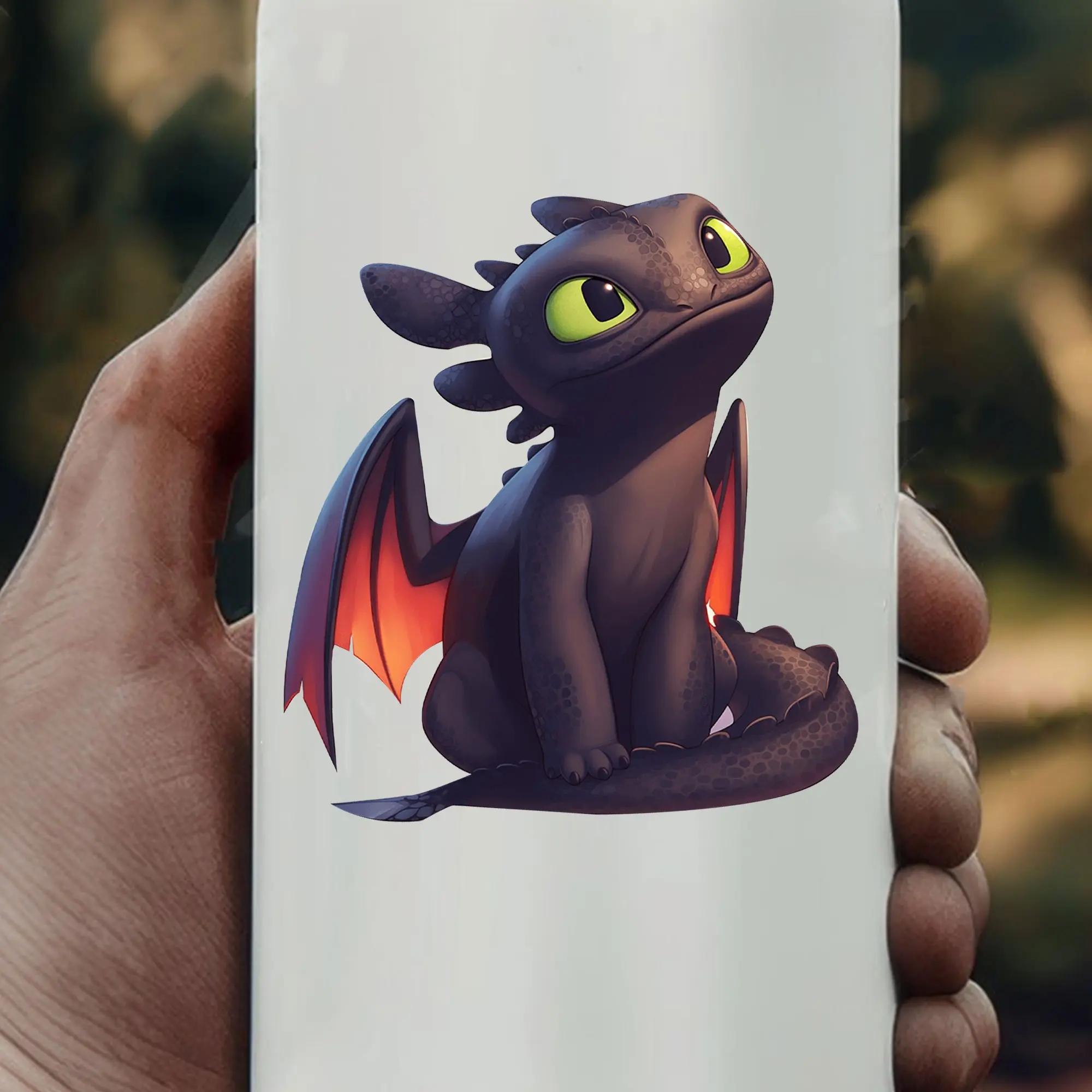 Cute 3D Toothless Sticker - Baby Night Fury Vinyl Decal - TikTok Shop