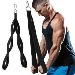 Tricep Rope Cable Attachment Handle Tricep Pull Down Attachment Extension Strap Push Down Face Pull Tricep Rope Cable Attachment for Pull Downs for Strength Training at Gym Home Outdoor