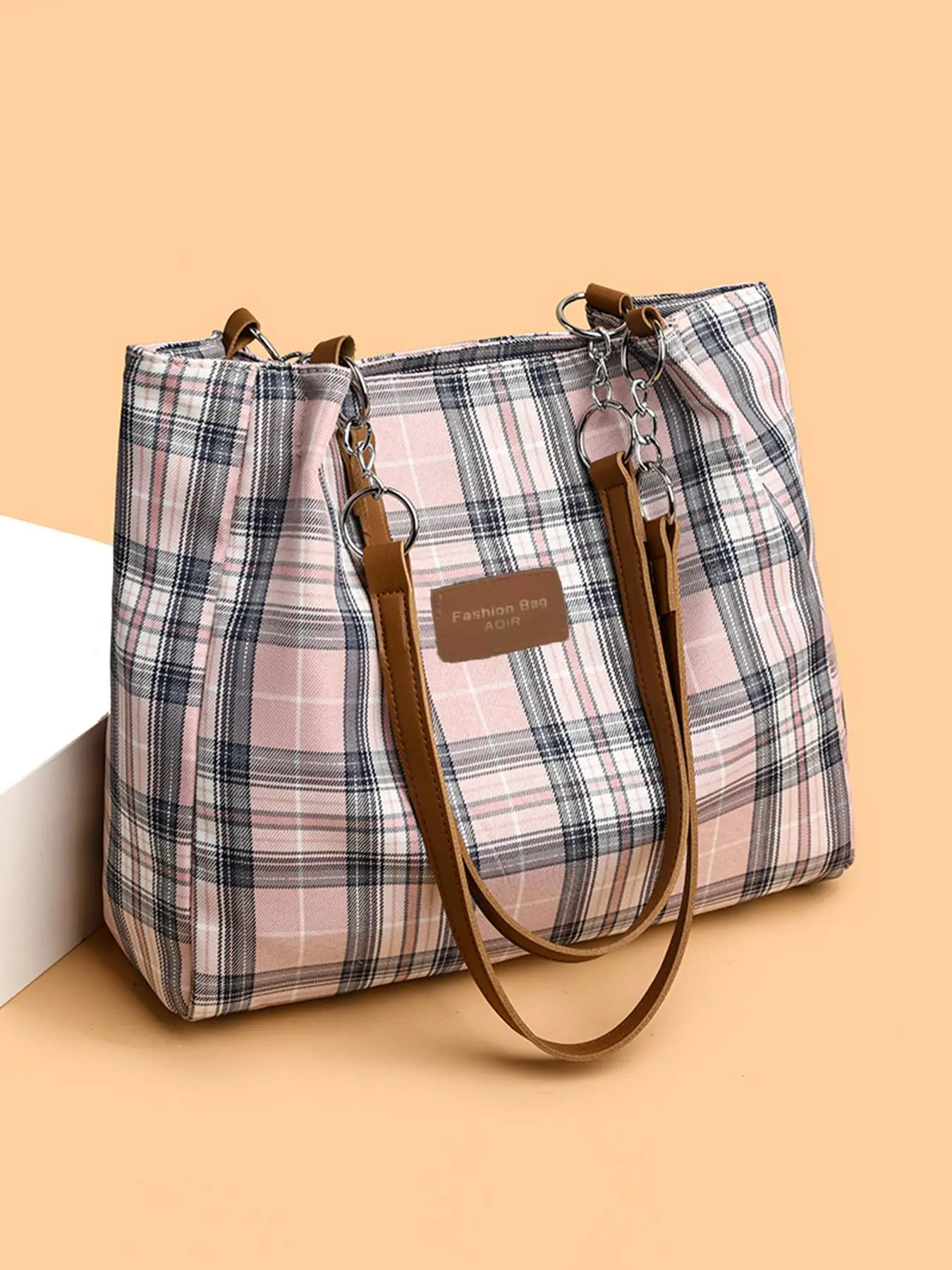 Checkered pattern women's bag, Handbag Shoulder Bag, single room underarm bag, suitable for daily occasions such as commuting, shopping, handbag satchel, Lightweight Bag, Crossbody Bags, Casual Fashion Bag