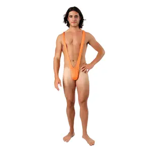 Borat Mankini Thong Swimsuit (luminous Orange) Adult Costume
