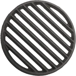 11 Inch Round Cast Iron Bottom Fire Grate Replacement High Heat Charcoal Plate Bottom Grate Grill Parts Fireplace Grate for Fire Pit BBQ Accessories Parts