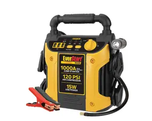 EverStart Maxx 1000 Peak Amp Jump Starter with 120 PSI Compressor, Pivoting LED Light, 3X USB Ports