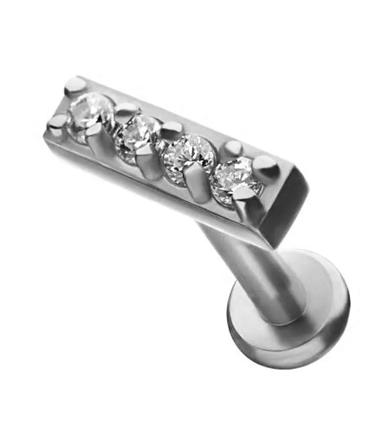 18G CZ Bar Labret
