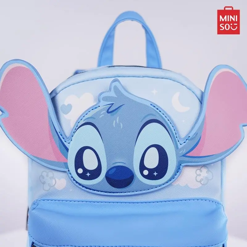 Disney Stitch 3D Cute Backpack, Official Stitch Character Mini Backpack, Kawaii School Bag, Casual Travel Bag, Gift for Stitch Fans