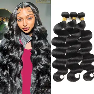 10A Human Hair Bundles Body Wave 3 Bundles Brazilian Virgin Hair Bundles Straight/Loose Deep/Deep Wave Quick Weave Bundles Sew In Hair Extensions 1/3/4Pcs Lots
