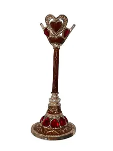 Red Rose Gold Heart Sphere Holder