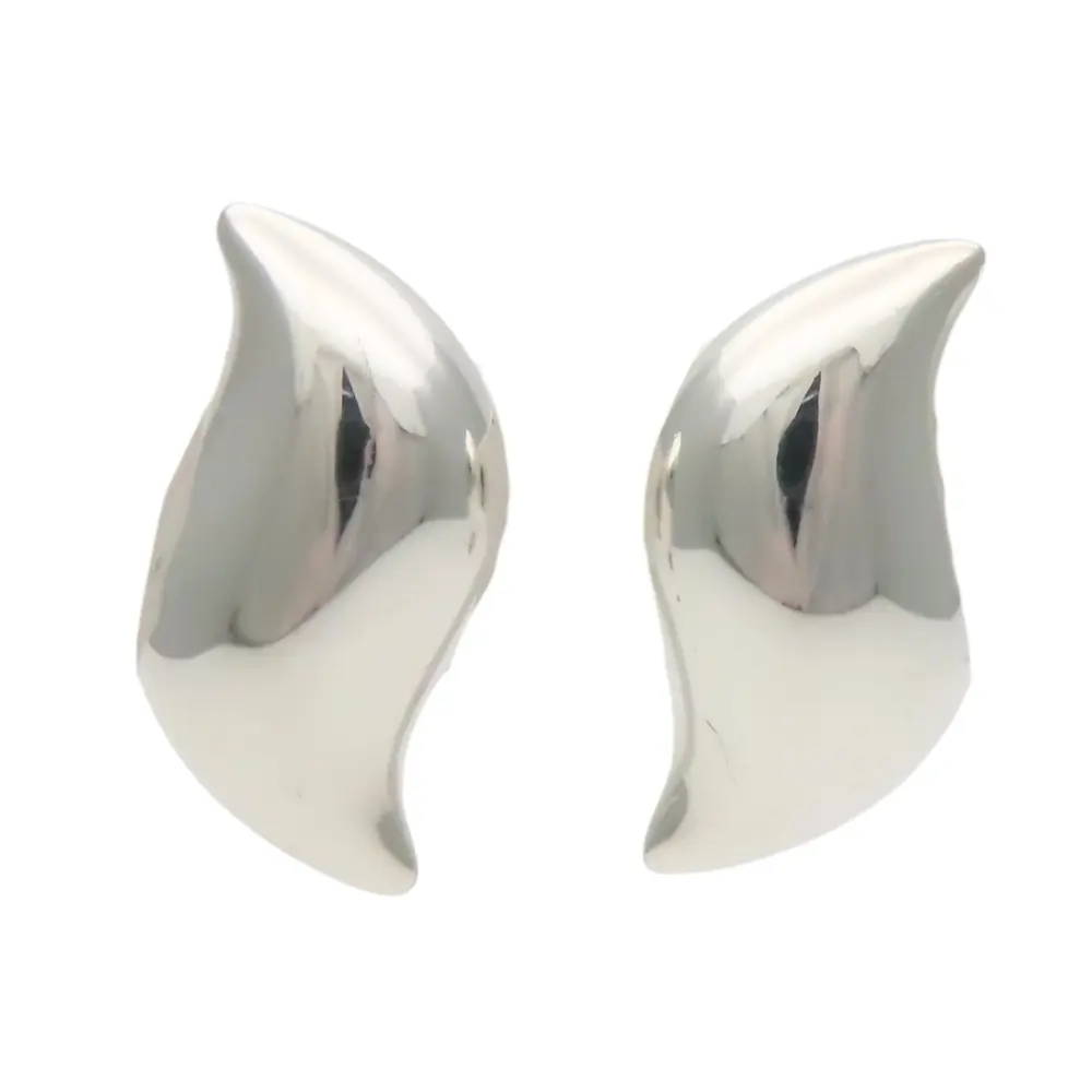 Pre-owned Tiffany & Co. Sterling Silver 925 (Ag925) Small Leather Goods Elsa Peretti Silver Earrings