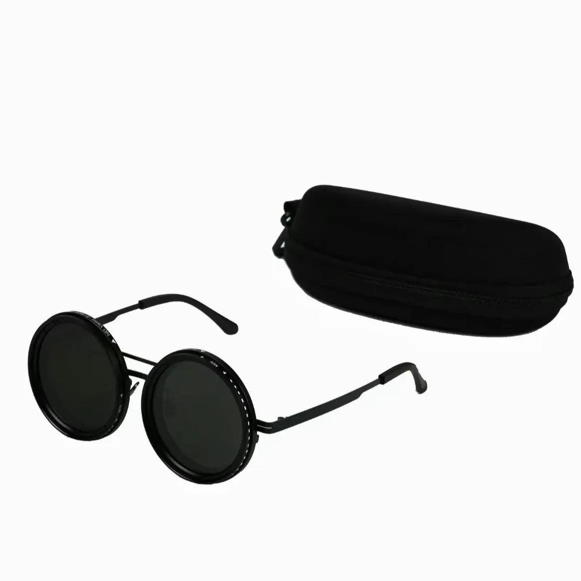 2025 ND filter adjustable eyeglass  1-9Levels Sun Protection mordern  Round Clip frames men sunglasses , outdoor Accessories  for beach, fishing,ocean driving UV-400 protection Sunglasseswomen Tinted Lenses Polarized