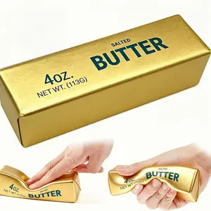 24CM Golden butter 12Pcs strawberry squishy butter, Liberty Butter, 1pcs Butter Slow Rising Squishy,4th of july needoh  independence day squeeze  250 anniversary  Butter Stick Squeeze Balls for Stress Relief, Soft Pressure Sensory for Adults,squeeze toy,