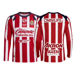 2025 26 New Chivas Home red Long sleeves football jersey shirt without number