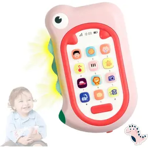 Toys  Babies 6-12 Months Girls, Dinosaur Baby Phone Toy Baby Girl Gifts with 80+ Sound Effects Color Changing Light 1 Year Old Girl Birthday Gift Stocking Stuffers 6 Months +
