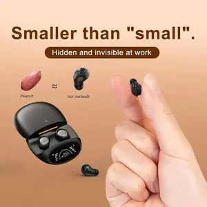 Ultra-Compact Wireless Earbuds, Invisible Design Dual-Ear Mic Low Latency Bluetooth-compatible 5.4, Ideal for iOS & Android Sports Gaming Sleep