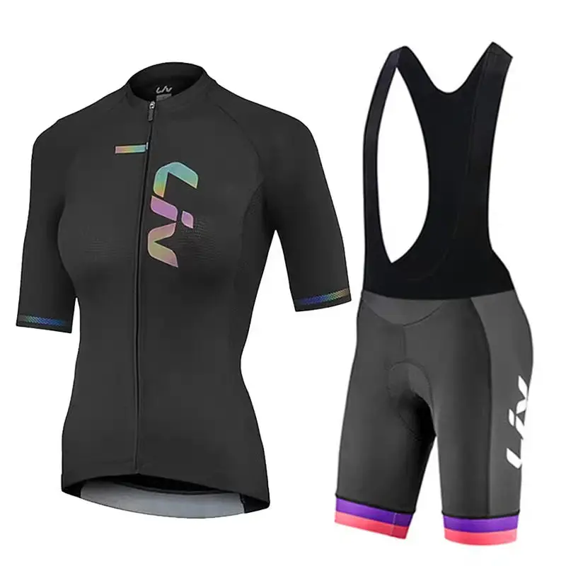 LIV Women's cycling clothes summer road cycling jerseys cycling bibs breathable quick drying clothes cycling shirts
