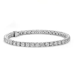 Olivia 18k White Gold Plated Tennis Bracelet with Simulated Diamond Crystals