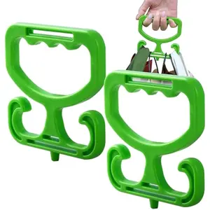 2-Pack Grocery Bag Carrier Handle – Heavy Duty Plastic Bag Holder for Shopping, Buckets & More | Comfortable Grip, Holds 100lbs – Reusable & Easy to Carry