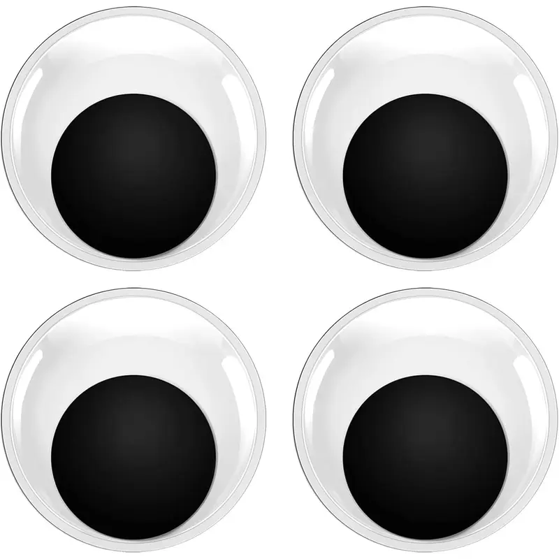 4 count Giant Googly Eyes 4 Inch Plastic Wiggle Eyes with Self Adhesive White Googly Eyes for DIY Crafts Decoration