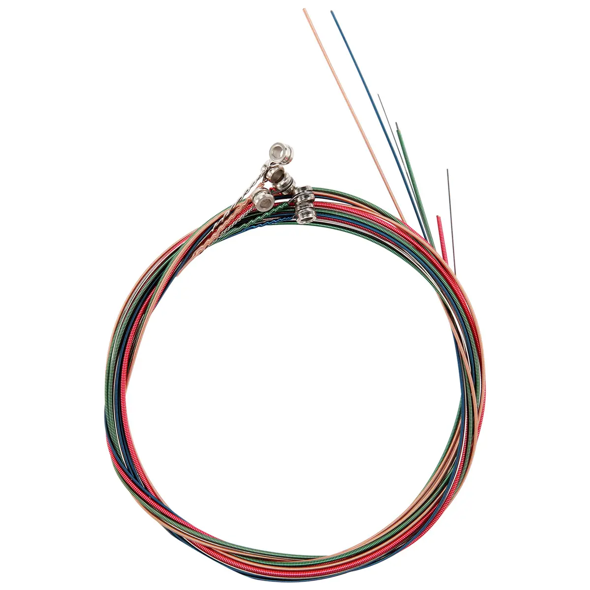 6-Strings Set Coated Copper Alloy Acoustic Guitar - 6-Tone Rainbow Colorful Strings, Stable Tuning Accessory, Sounds Great for Acoustic Players (Standard Size)