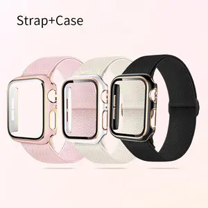 Watch Band & Watch Case Set (2 Counts/set), Adjustable Watch Band & Watch Protective Case, Watch Accessories Compatible with Apple Watch SE S10 9 8 7 6 5 4 3 2 1 Series, Smart Watch Accessories, Smart Watch Straps