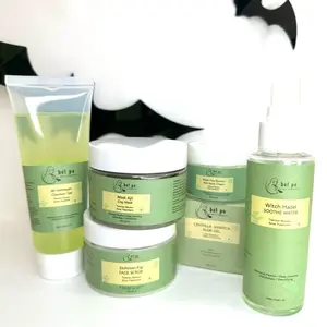 Acne Detox Kit - Set Kont Bouton - Facial Cleanser, Clay Mask, Cream, and More