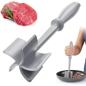 Meat  for Ground Beef -  Heat Resistant Meat Masher - Kitchen Tools & Gadgets - Ground Beef Smasher - Non Stick Hamburger  - Cook Ground Meat with Easy