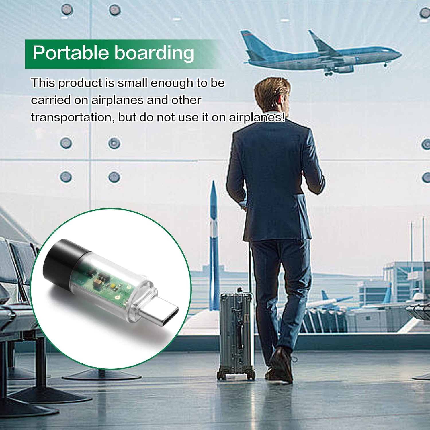 USB-C Electric Lighter.Windproof Waterproof.Phone or Power Bank Powered, mini, Lightweight, Activated by plugging into Power Source, Automatically Turns Off After 10 Seconds