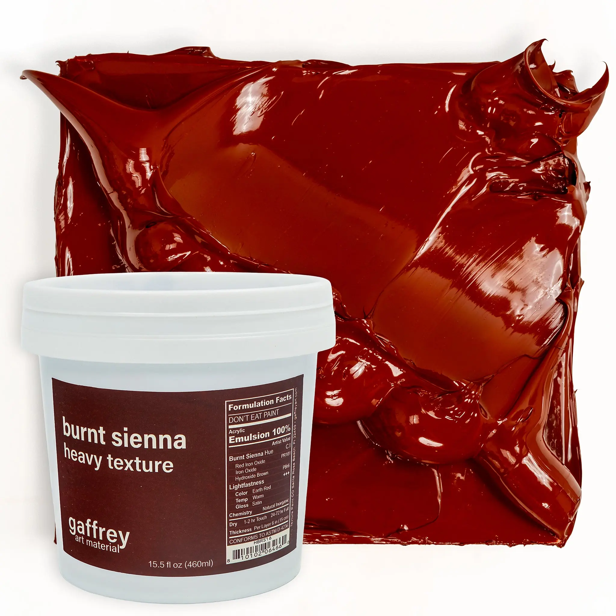 Burnt Sienna Heavy Body Texture Acrylic Paint