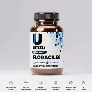 UMZU Floracil50 – 50 Billion CFU Probiotic with 8 Strains for Gut Health & Digestion Support, 30 Capsules