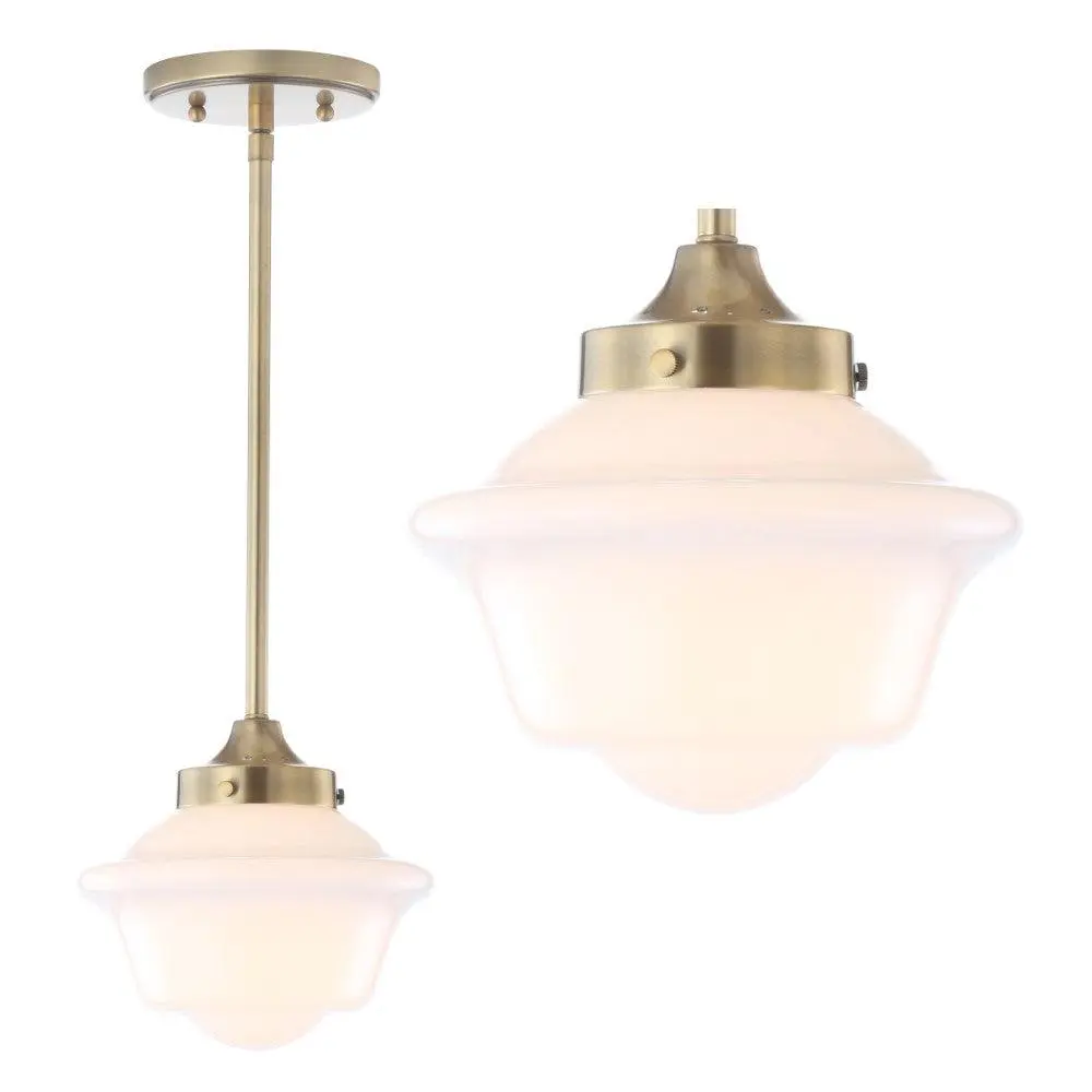 JONATHAN Y Farmhouse Adjustable Industrial Metal LED Pendant - Chrome, 4W/9W, AC Power Supply, Indoor Decorative Ceiling Light for Living Room, Kitchen, Ambient Decoration Lamp, Indoor Decorative Light