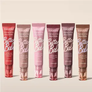 FEBBLE Squeeze Lip Butter Balm: Hydrate, Glossy, Lightweight, Moisturize & Tint with Shea Butter lip stain Moisturizing Oil Smooth Cosmetic