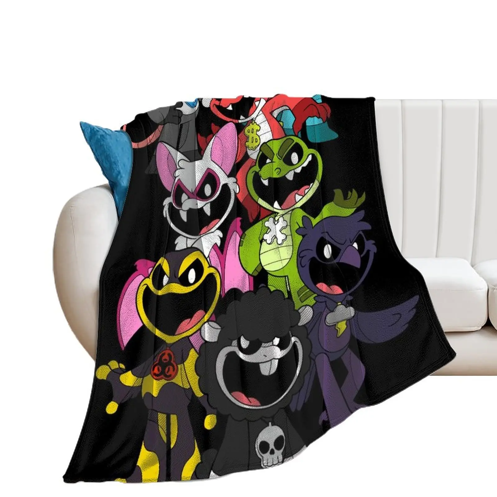 Halloween Gifts Blanket Poppy Playtime Blanket Warm for Sofa Bed Girls Boys Air Conditioning Blanket