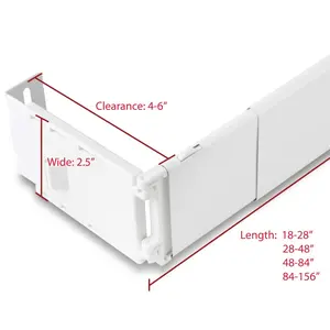 212 MAIN Pocket Curtain Rod, Central Design WP4028, 28-48 in. Wide, Pocket Type, Adjustable Heavy-Duty Curtain Rod