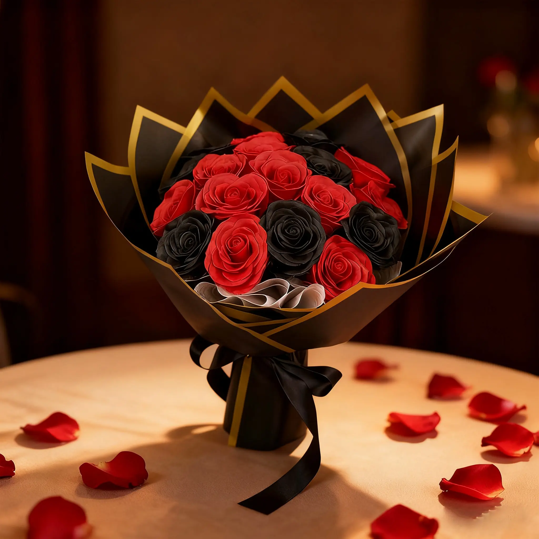18pcs Realistic Rose Bouquet, Artificial Roses, Artificial Flowers Bouquet, Elegant Flower Design, Valentine's Day Gift, Wedding Favors, Mother's Day Present, Christmas Gift, Artificial Flower Bouquets, Artificial Flower Decoration