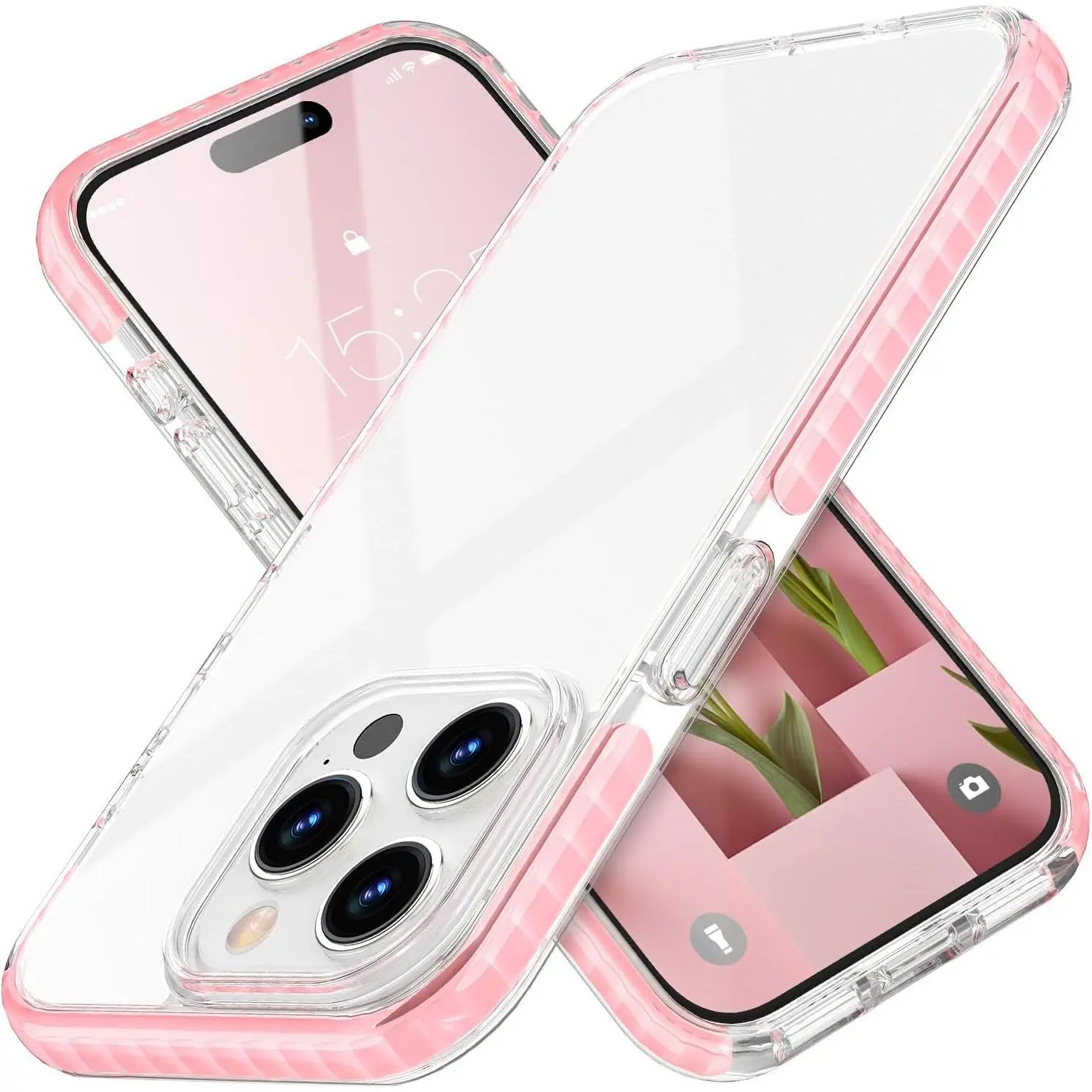 Phone case for iphone 17 16 15 14 13 12 11 pro max plus 16e phone case, Compatible with iphone 17 pro max phone cases, Clear Thin Slim Crystal Transparent Cover Shockproof Bumper Case,back to school,back to school haul