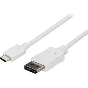 StarTech CDP2DPMM6W 6 ft USB-C to DisplayPort Cable - White USB Computer Audio & Video Connection Tech Accessory
