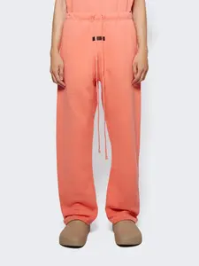 Uncuffed Relaxed Sweatpant Essen-tials SS22 130su222042f 'Coral' Wide Leg Menswear Trouser